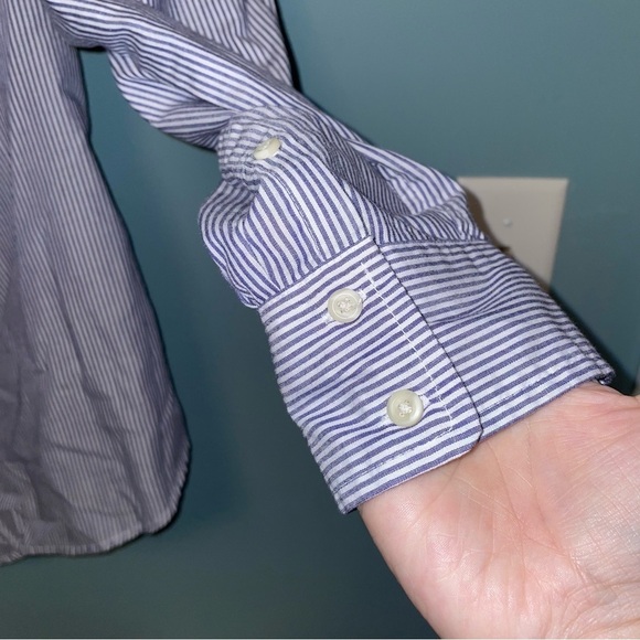 A New Day Striped Button Down with Floral Accent Size XXL - Picture 5 of 7